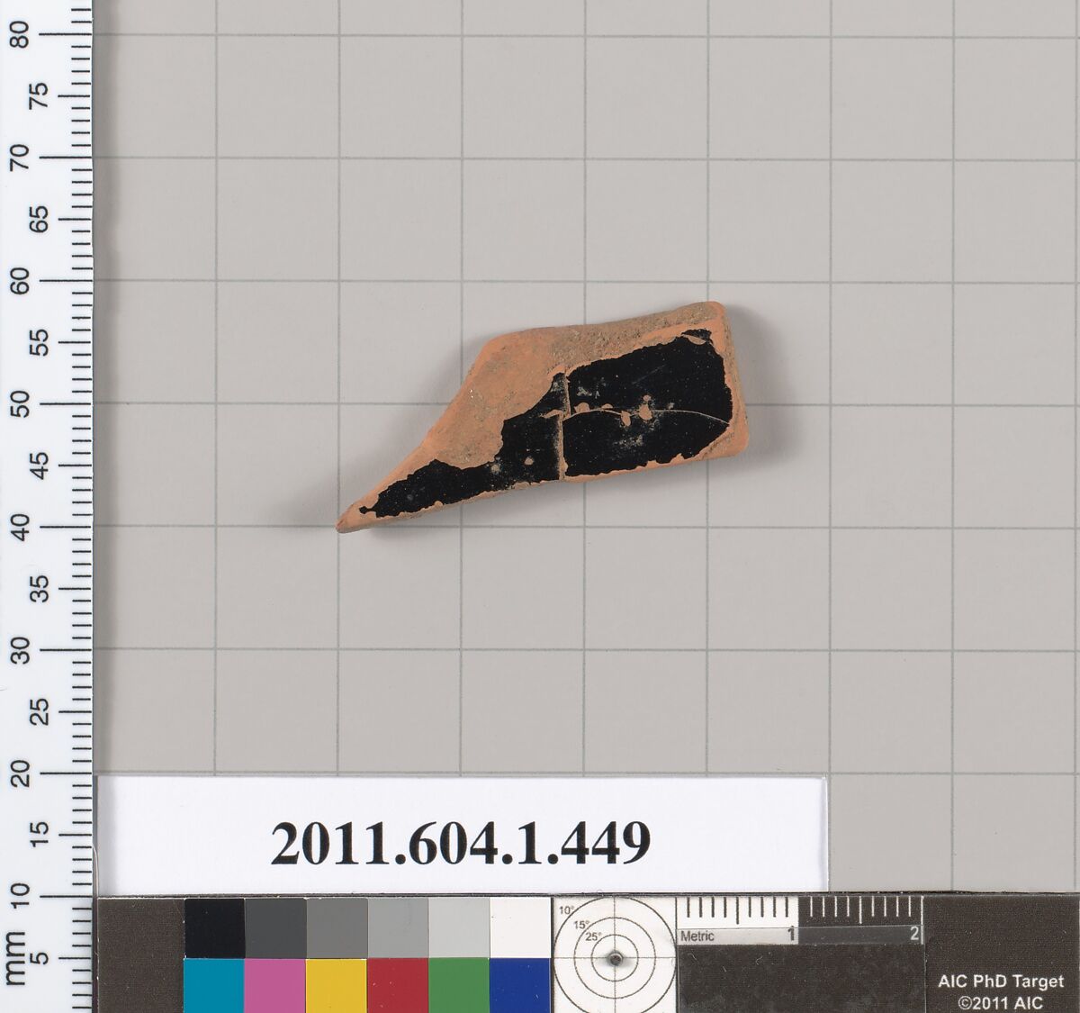 Terracotta fragment of a kylix (drinking cup), Terracotta, Greek, Attic