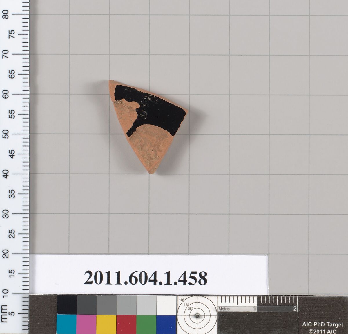 Terracotta fragment of a kylix (drinking cup), Terracotta, Greek, Attic