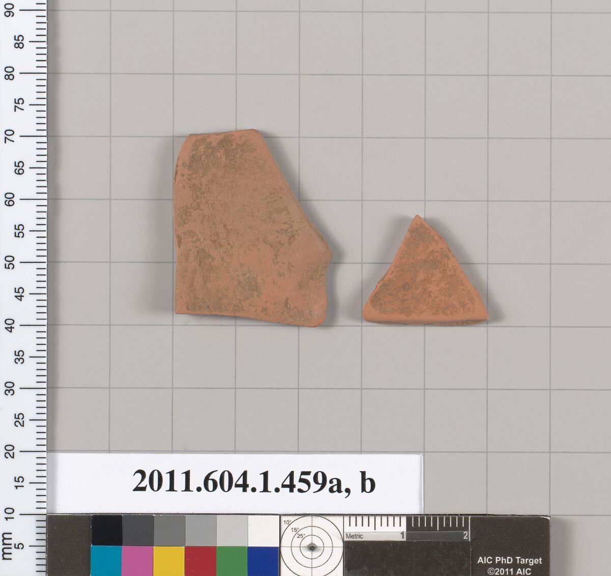 Terracotta fragments of kylikes (drinking cups), Terracotta, Greek, Attic