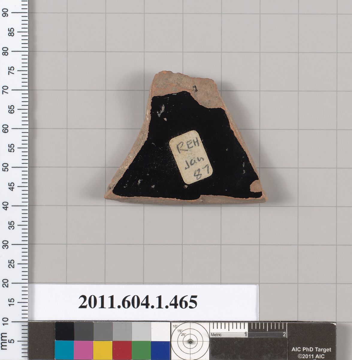Terracotta fragment of a kylix (drinking cup), Terracotta, Greek, Attic