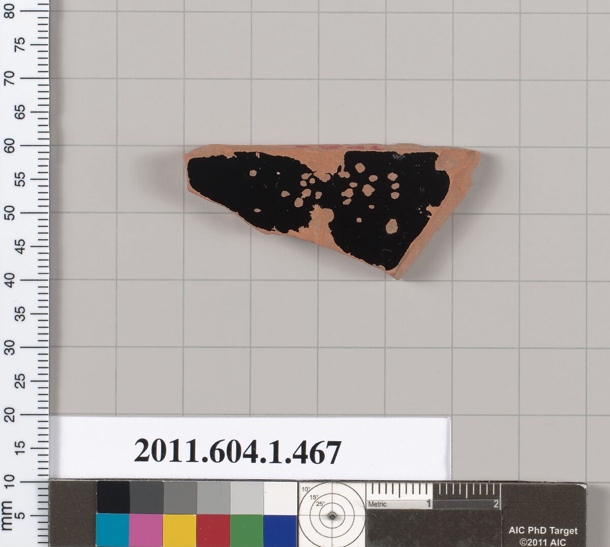 Terracotta fragment of a kylix (drinking cup), Terracotta, Greek, Attic