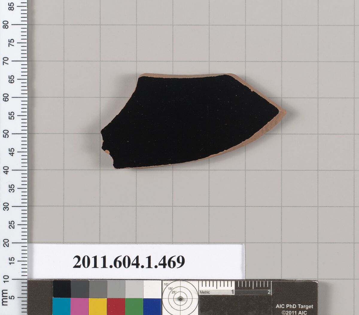 Terracotta fragment of a kylix (drinking cup), Terracotta, Greek, Attic