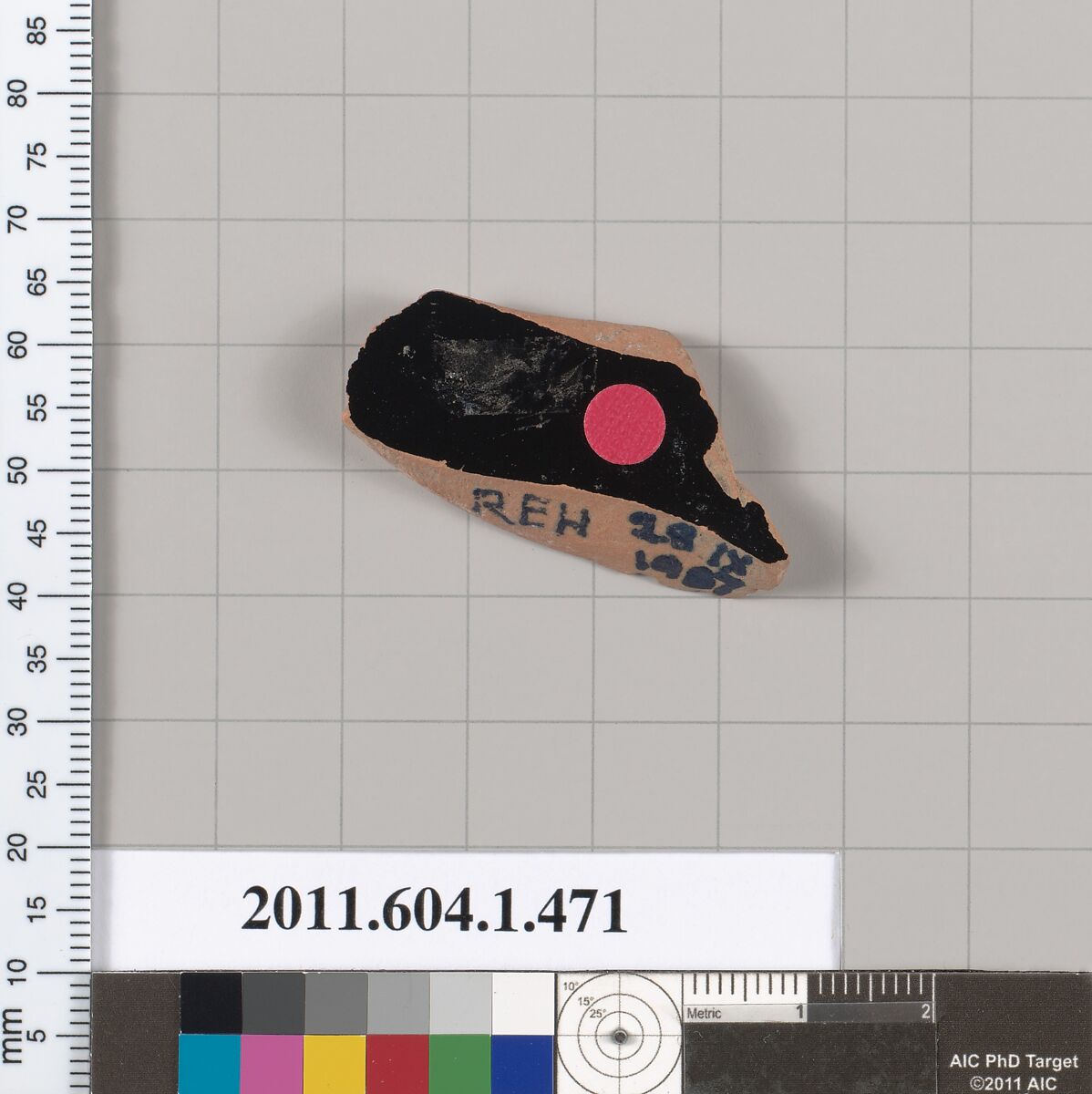 Terracotta fragment of a kylix (drinking cup), Terracotta, Greek, Attic
