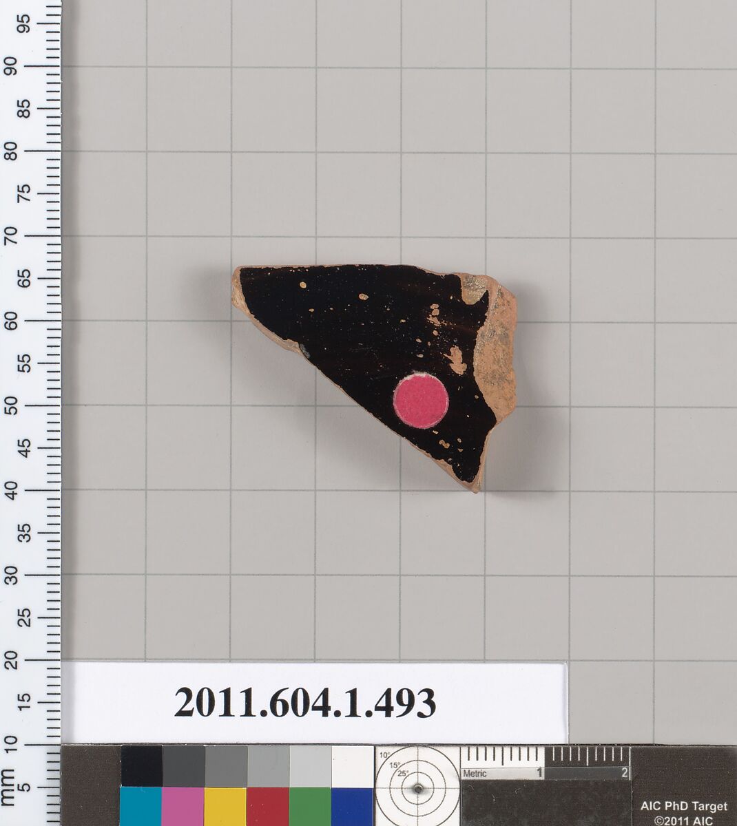 Terracotta fragment of a kylix (drinking cup), Terracotta, Greek, Attic