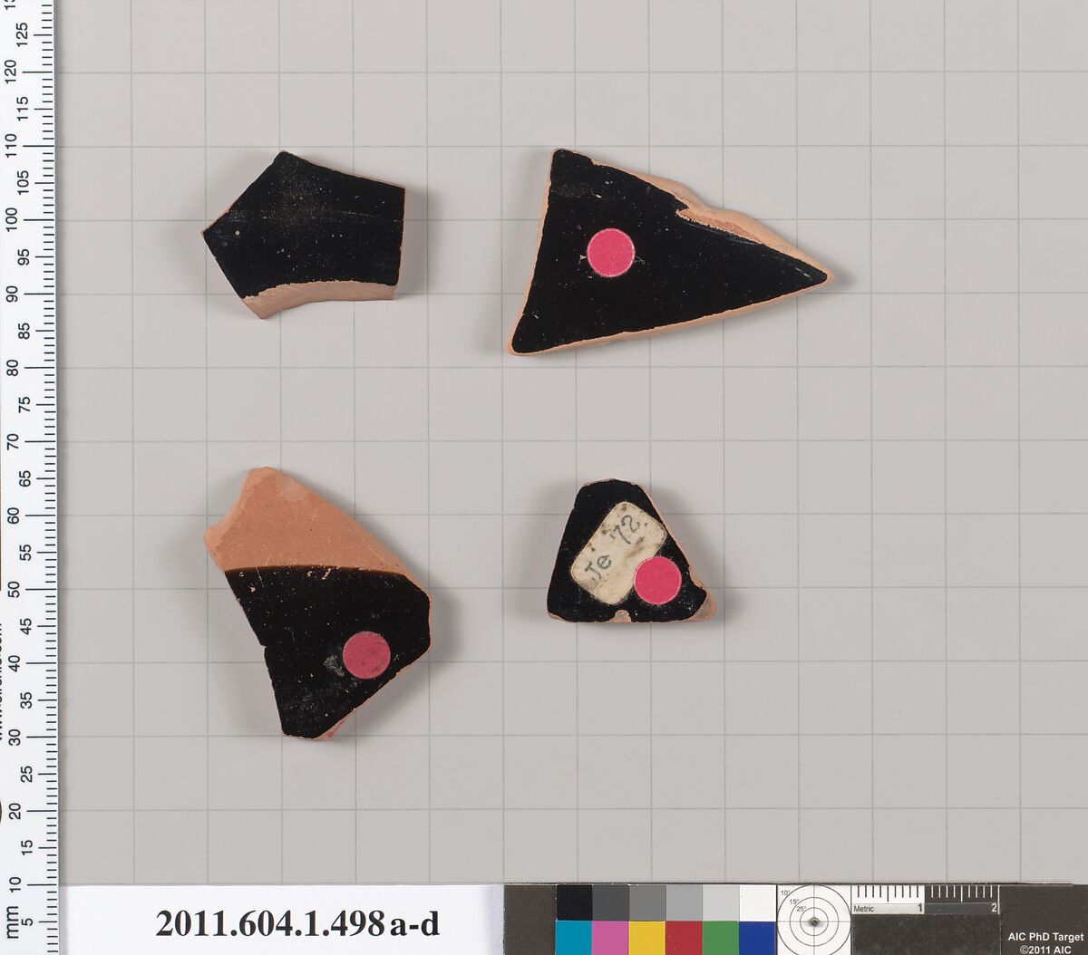 Terracotta fragments of kylikes (drinking cups), Terracotta, Greek, Attic