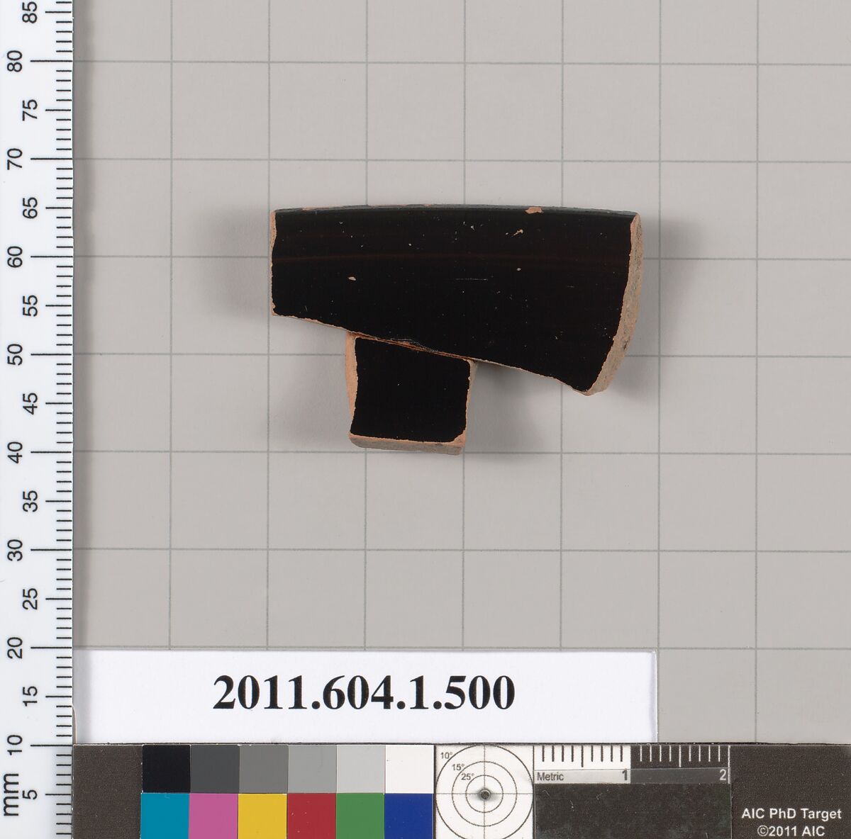 Terracotta rim  fragment of a kylix (drinking cup), Terracotta, Greek, Attic