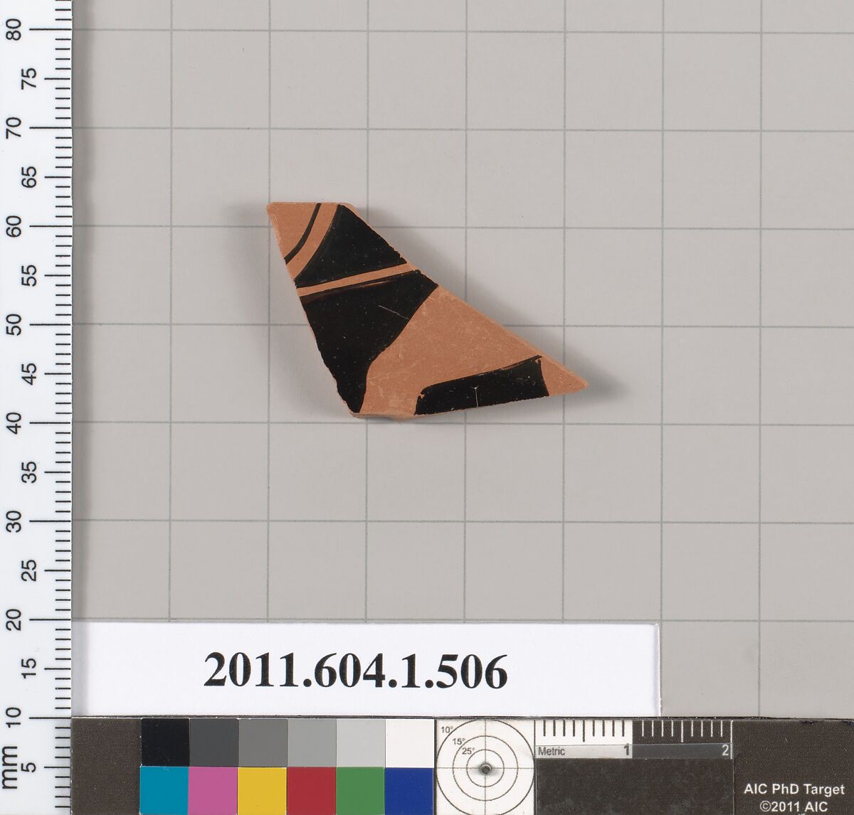 Terracotta fragment of a kylix (drinking cup), Terracotta, Greek, Attic