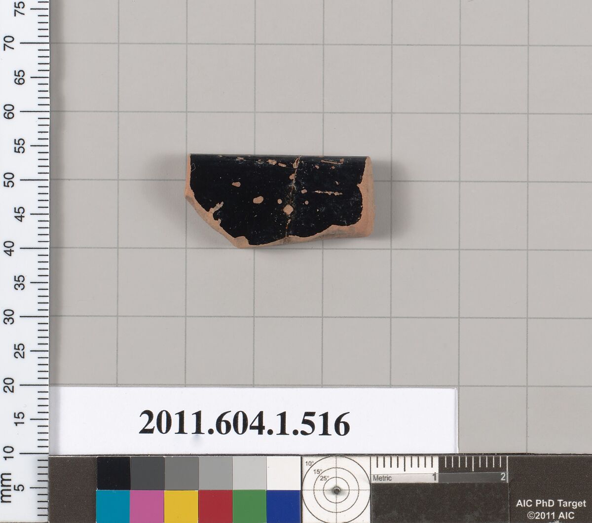 Terracotta rim fragment of a kylix (drinking cup), Terracotta, Greek, Attic