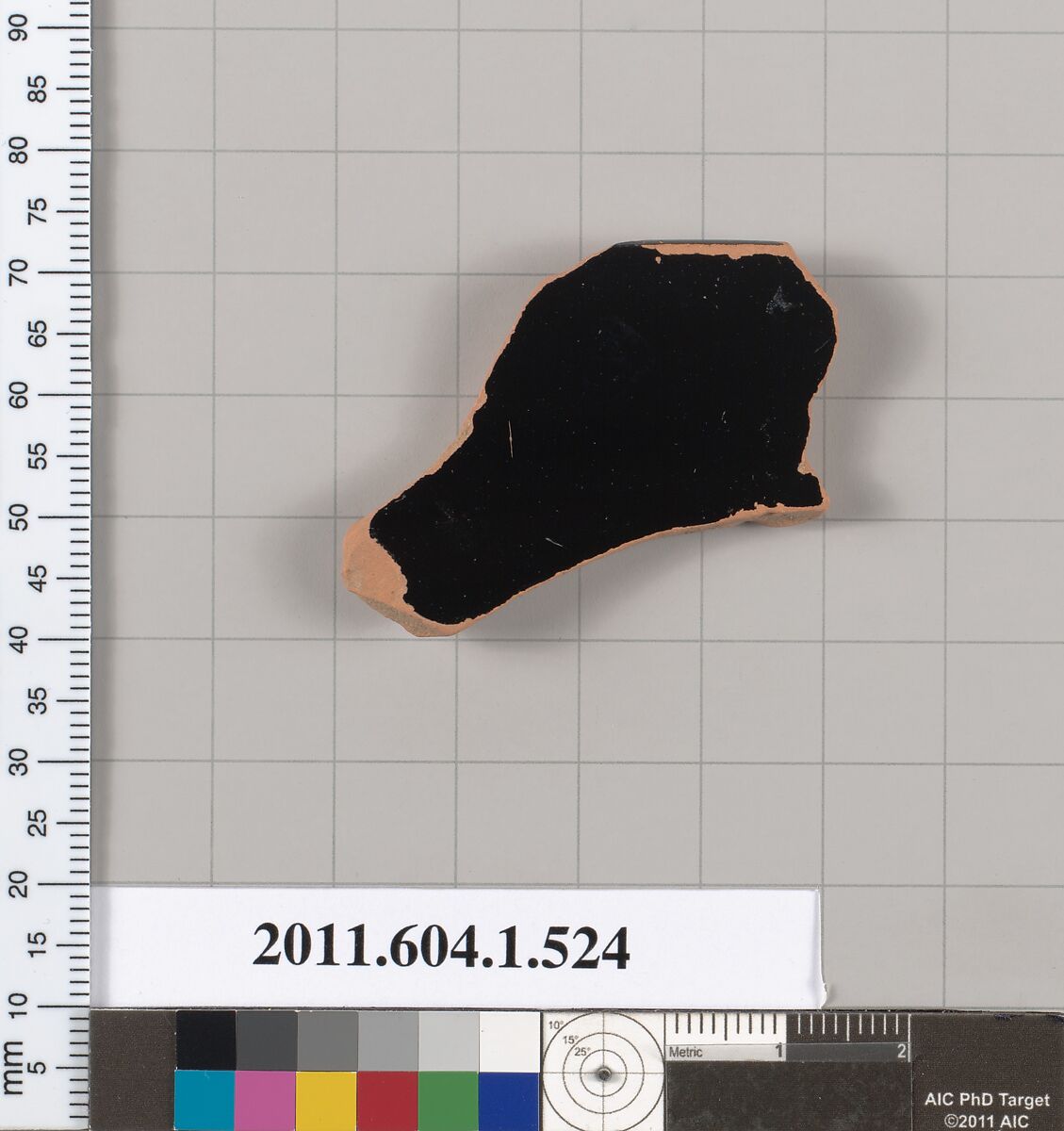 Terracotta rim fragment of a kylix (drinking cup), Terracotta, Greek, Attic