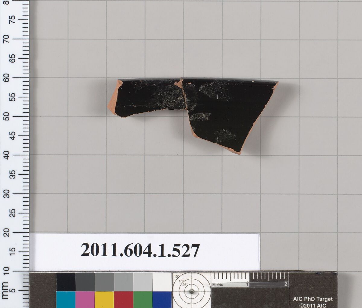 Terracotta rim fragment of a kylix (drinking cup), Terracotta, Greek, Attic
