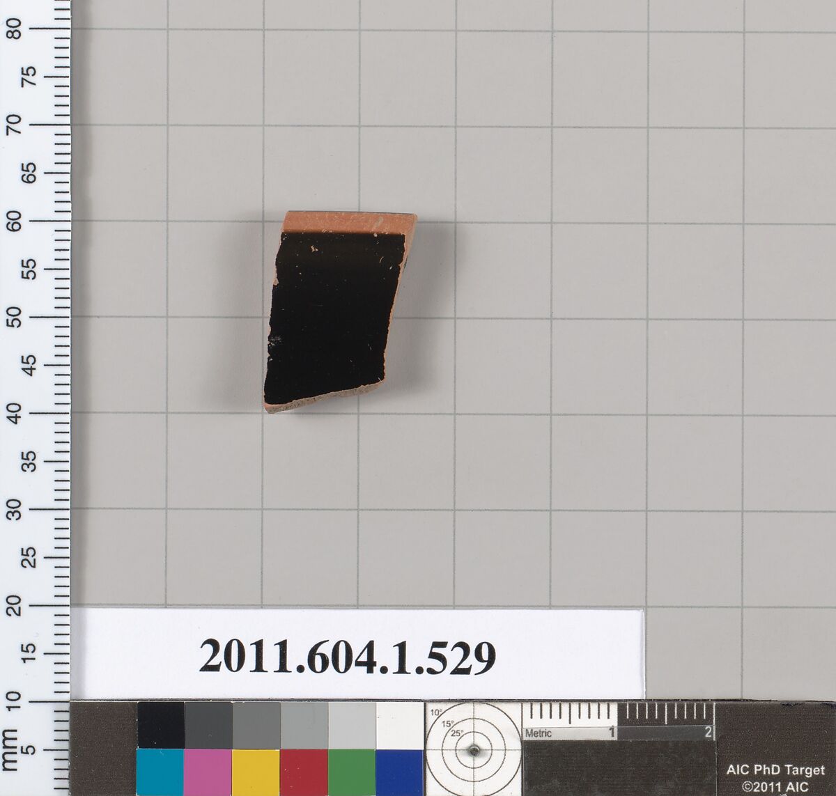 Terracotta rim fragment of a kylix (drinking cup), Terracotta, Greek, Attic