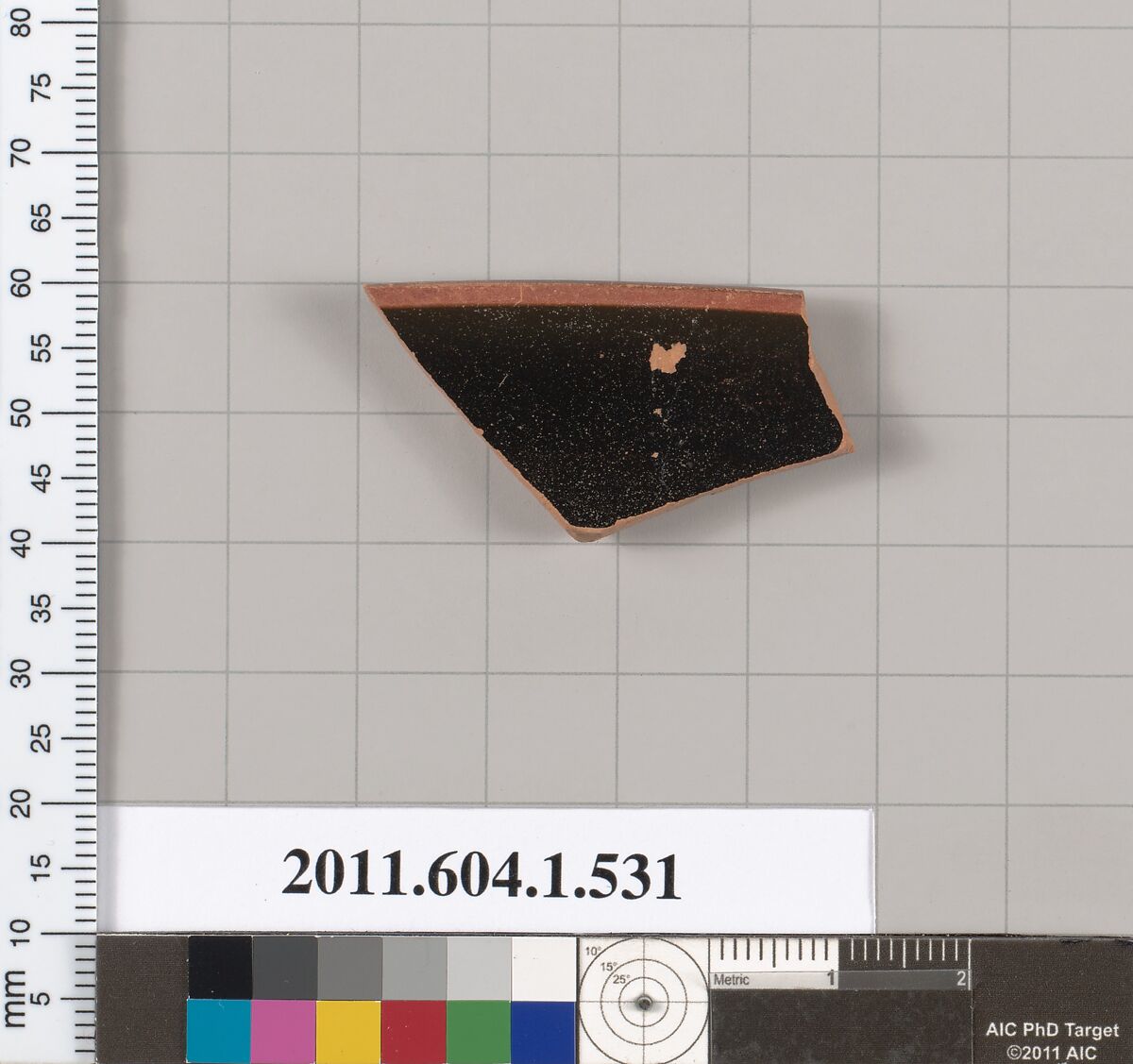 Terracotta rim fragment of a kylix (drinking cup), Terracotta, Greek, Attic