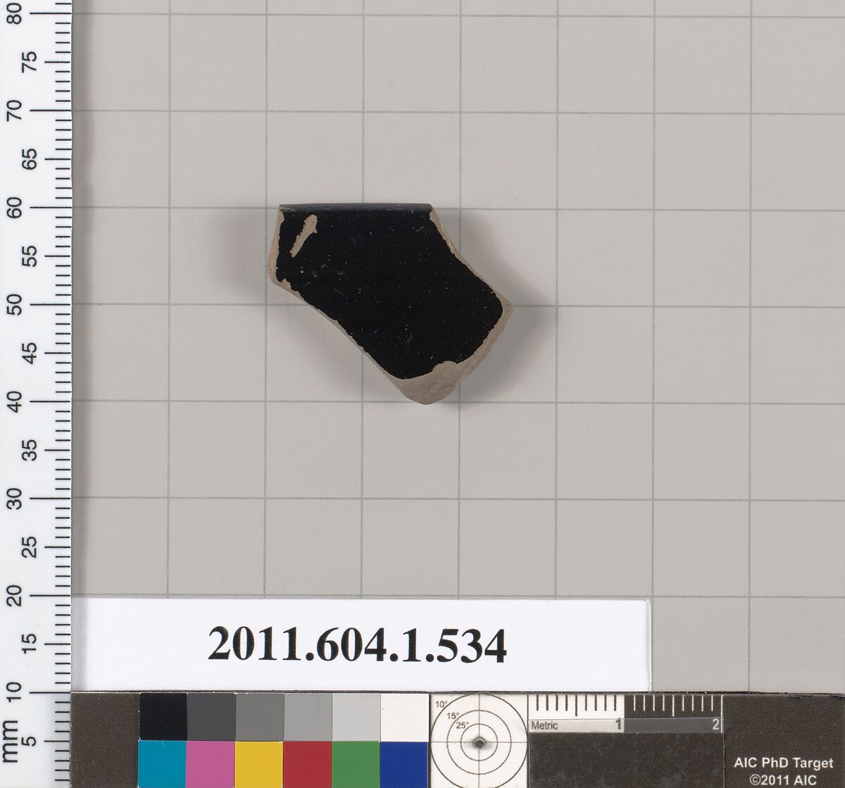 Terracotta rim fragment of a kylix (drinking cup), Terracotta, Greek, Attic