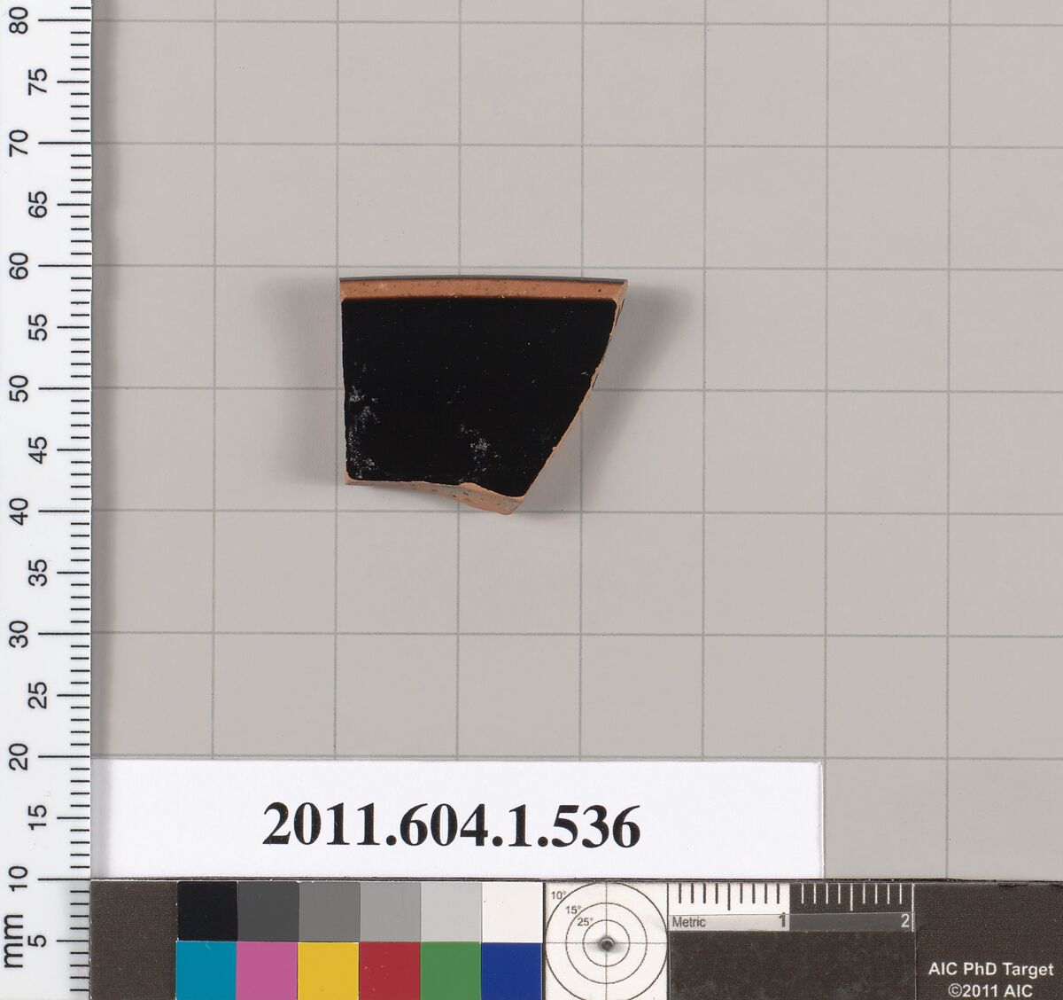Terracotta rim fragment of a kylix (drinking cup), Terracotta, Greek, Attic