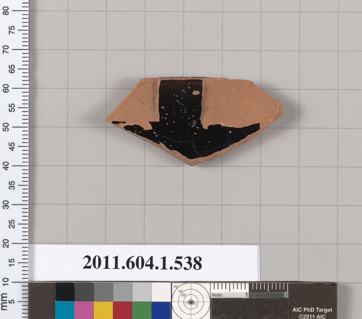 Terracotta rim fragment of a kylix (drinking cup), Terracotta, Greek, Attic