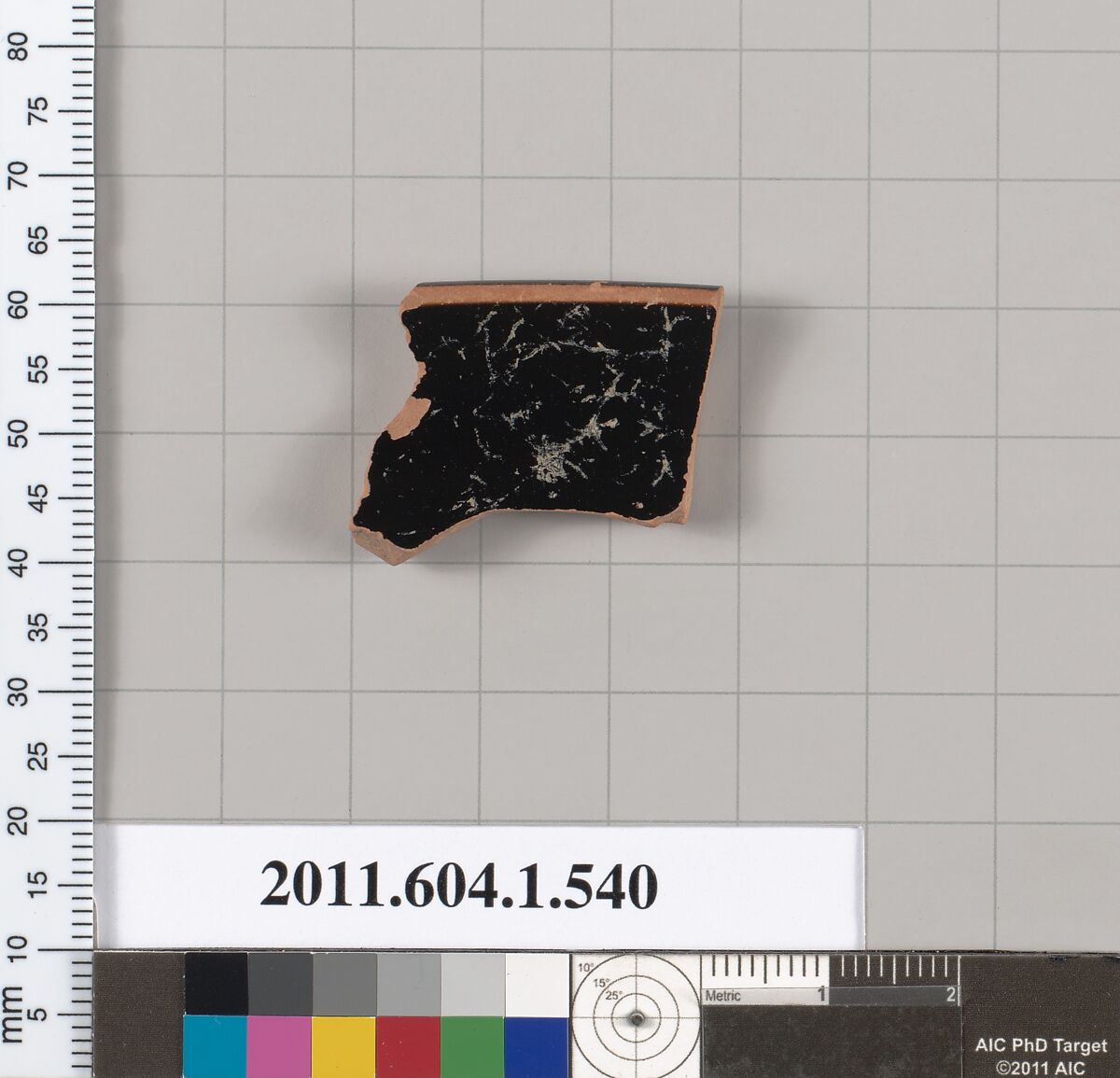 Terracotta rim fragment of a kylix (drinking cup), Terracotta, Greek, Attic