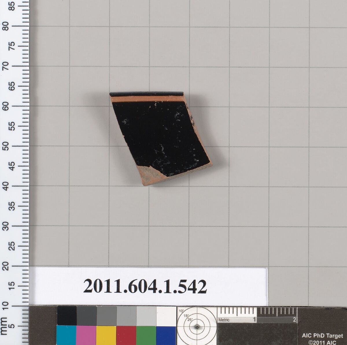 Terracotta rim fragment of a kylix (drinking cup), Terracotta, Greek, Attic