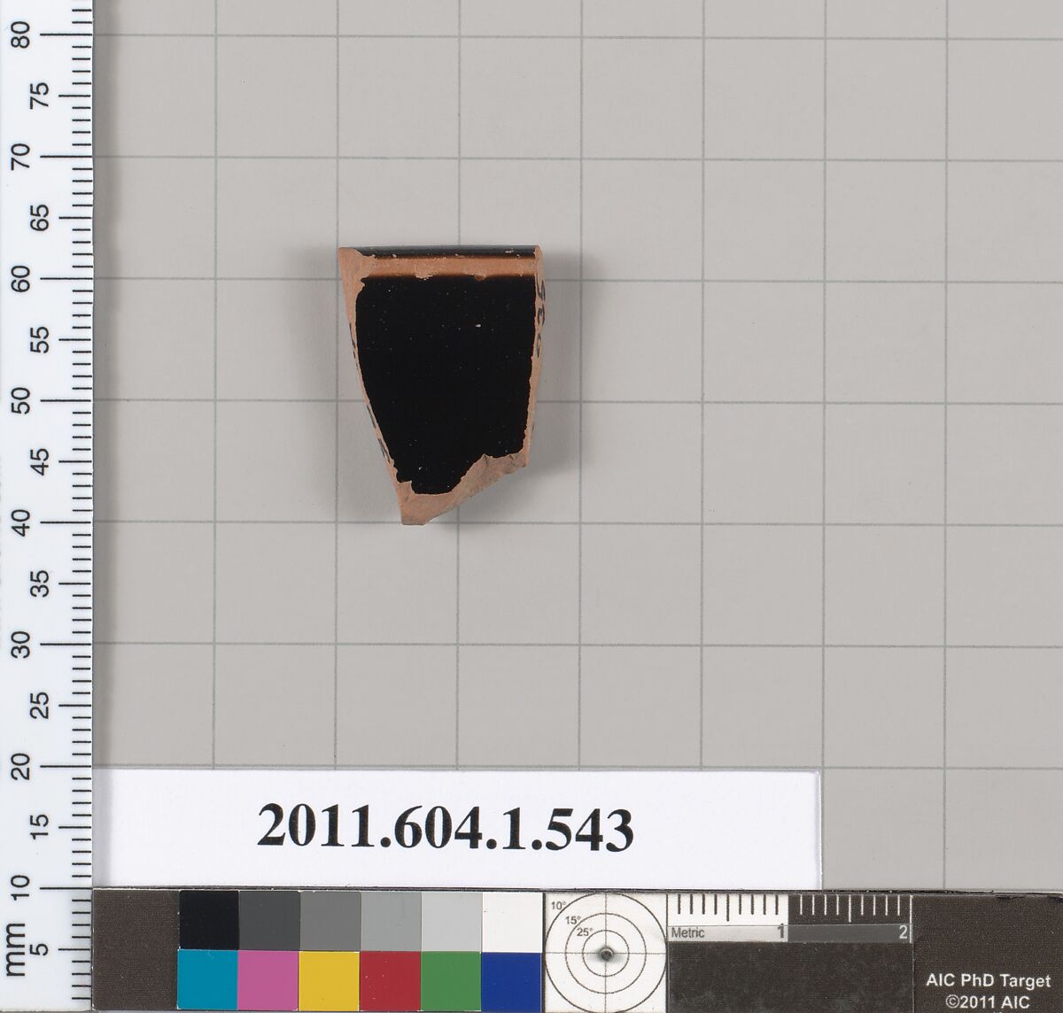 Terracotta rim fragment of a kylix (drinking cup), Terracotta, Greek, Attic