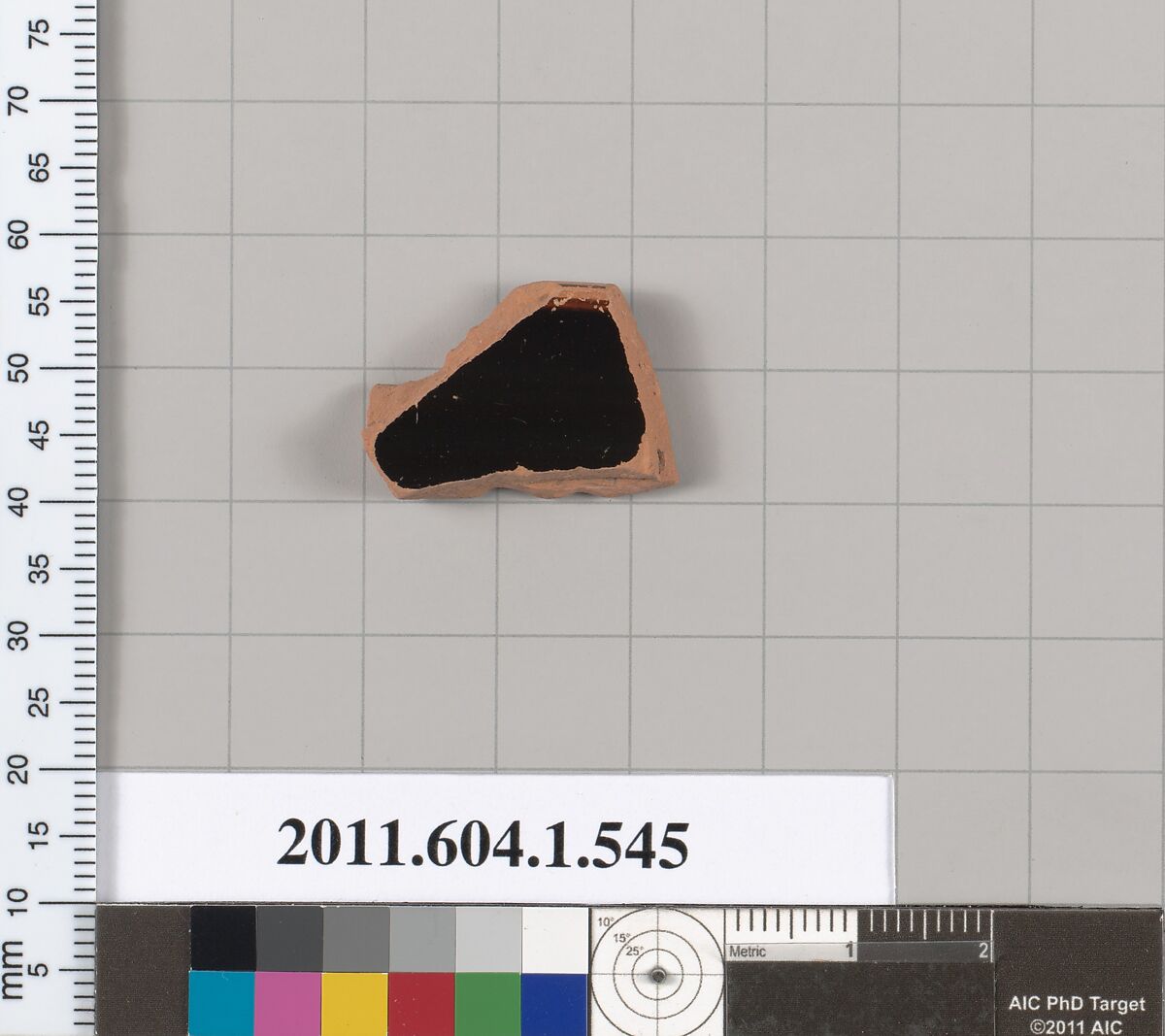 Terracotta rim fragment of a kylix (drinking cup), Terracotta, Greek, Attic