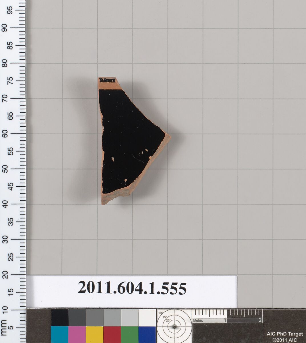 Terracotta rim fragment of a kylix (drinking cup), Terracotta, Greek, Attic