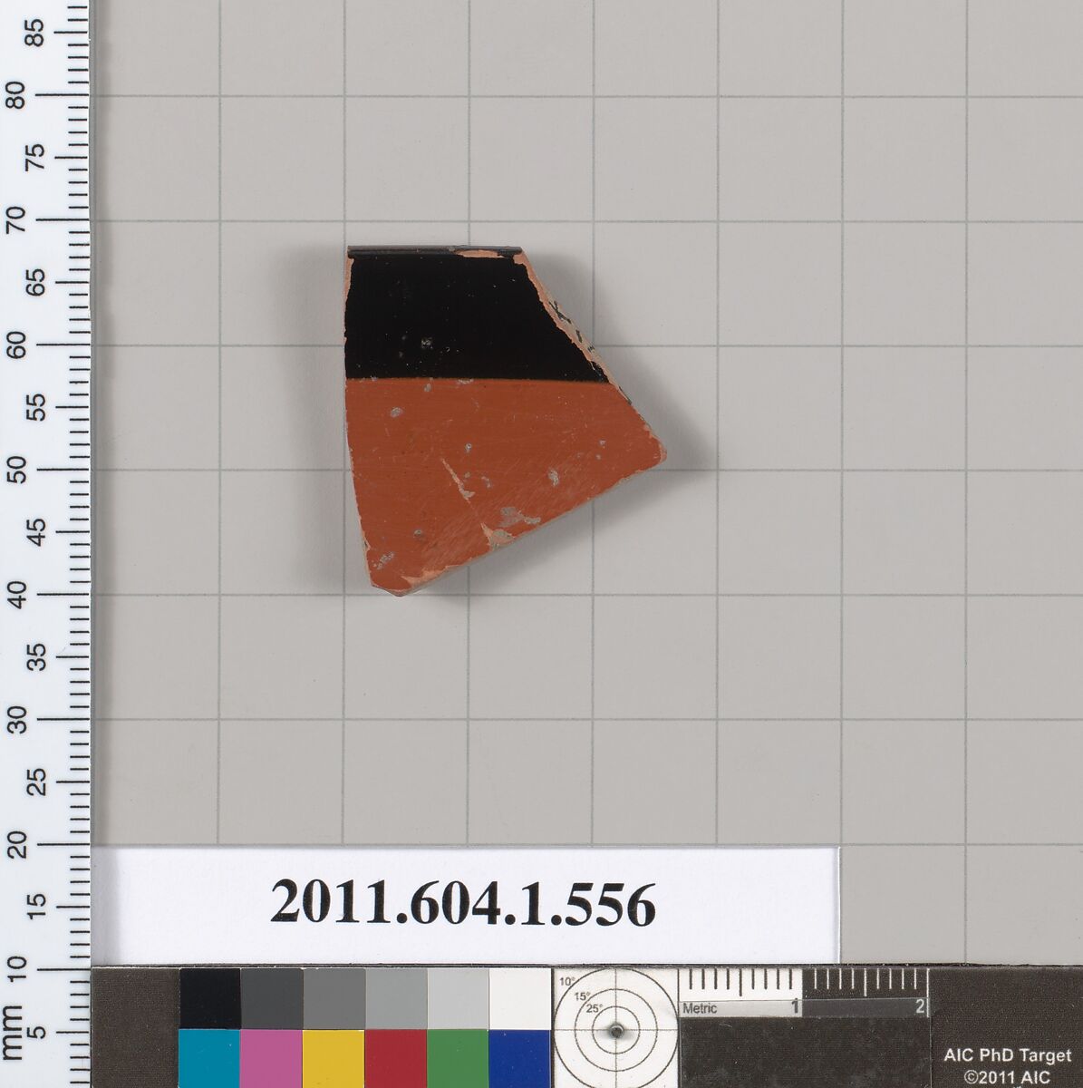 Terracotta rim fragment of a kylix (drinking cup), Terracotta, Greek, Attic