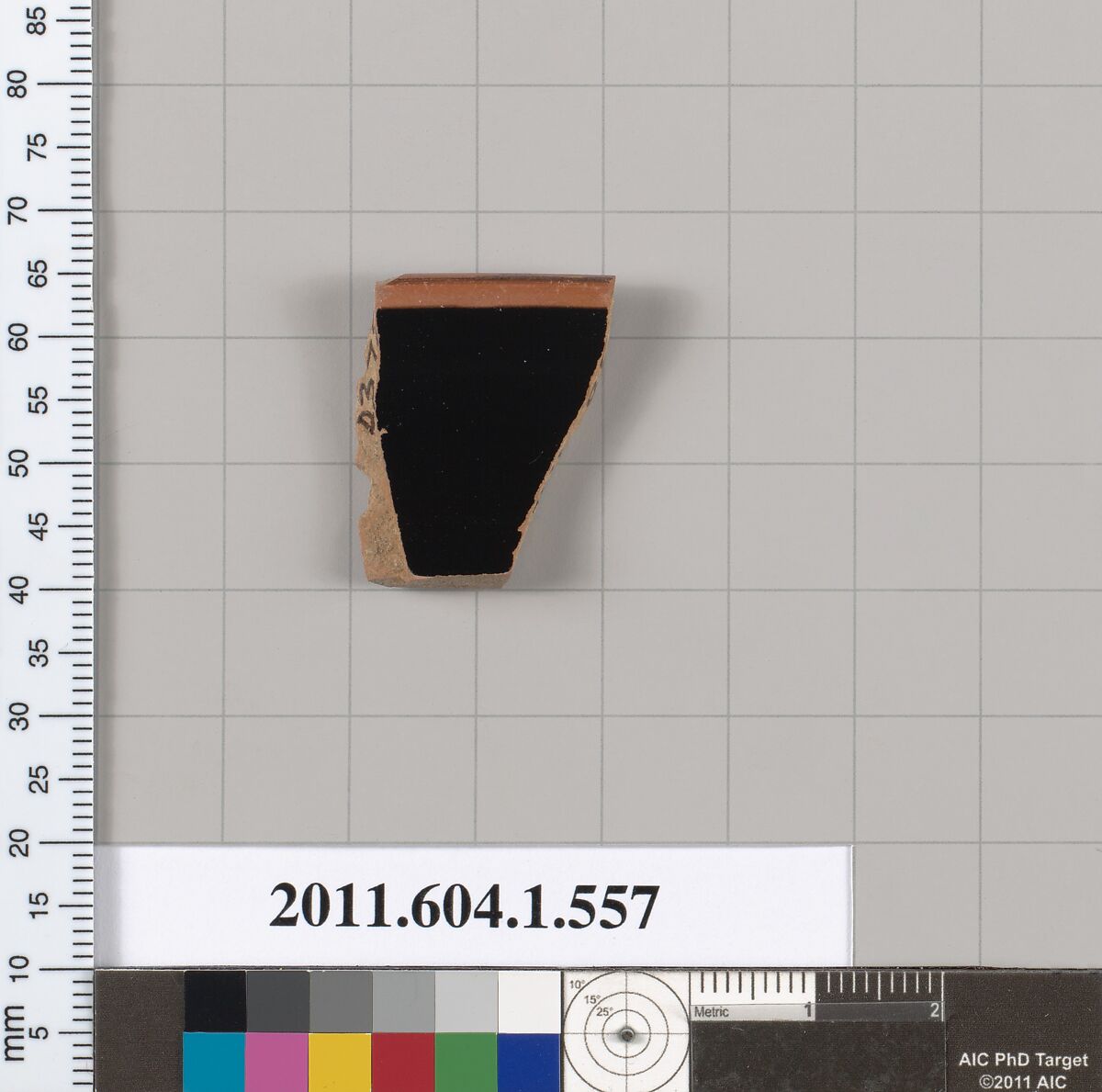Terracotta rim fragment of a kylix (drinking cup), Terracotta, Greek, Attic
