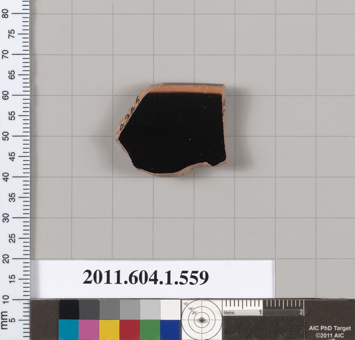 Terracotta rim fragment of a kylix (drinking cup), Terracotta, Greek, Attic