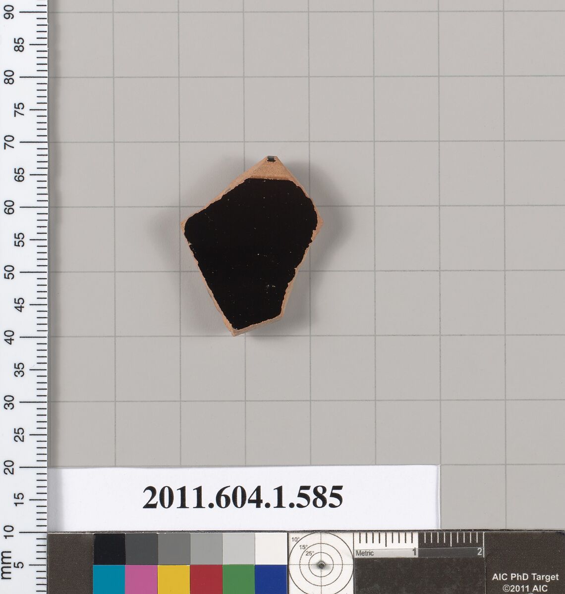 Terracotta fragment of a kylix (drinking cup), Terracotta, Greek, Attic