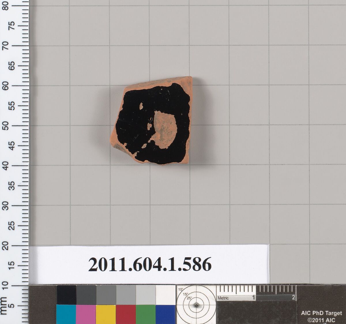 Terracotta fragment of a kylix (drinking cup), Terracotta, Greek, Attic