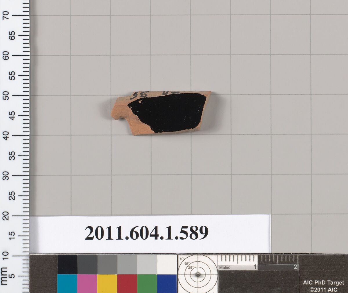 Terracotta fragment of a kylix (drinking cup), Terracotta, Greek, Attic