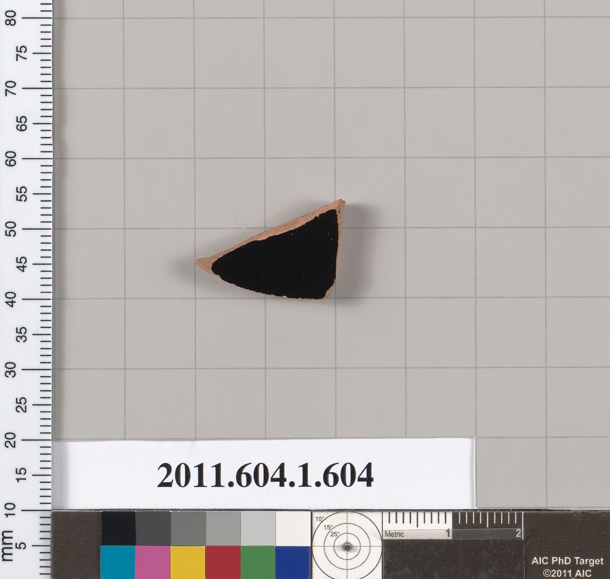 Terracotta fragment of a kylix (drinking cup), Terracotta, Greek, Attic