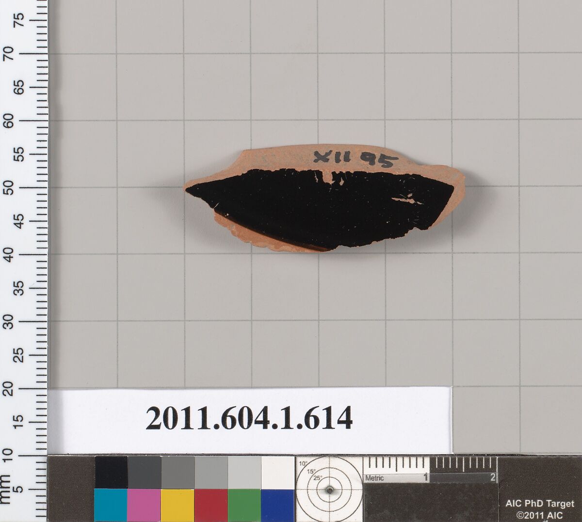 Terracotta fragment of a kylix (drinking cup), Terracotta, Greek, Attic