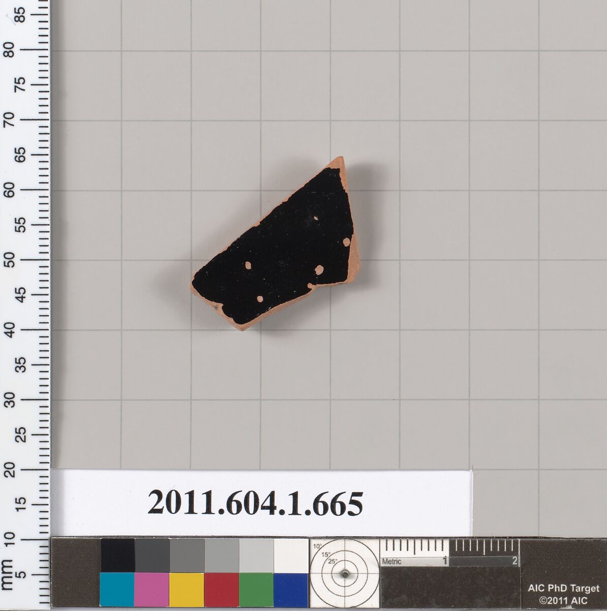 Terracotta fragment of a kylix (drinking cup), Terracotta, Greek, Attic