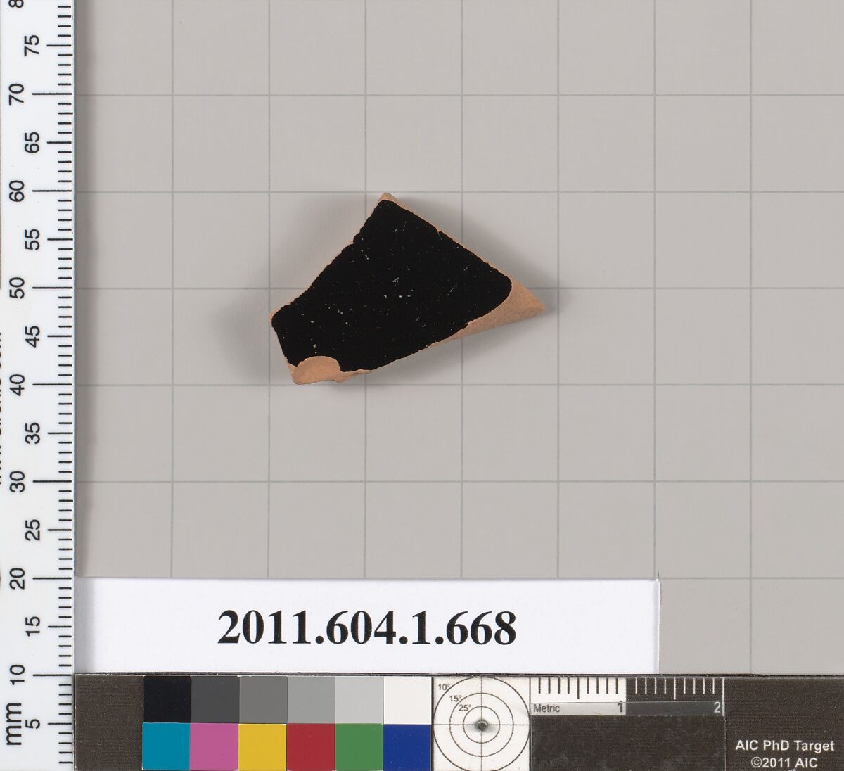 Terracotta fragment of a kylix (drinking cup), Terracotta, Greek, Attic