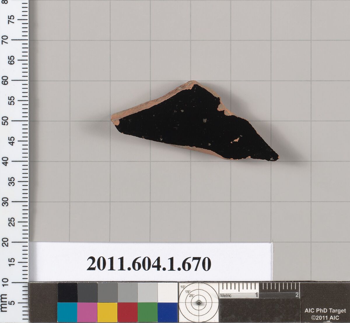 Terracotta fragment of a kylix (drinking cup), Terracotta, Greek, Attic