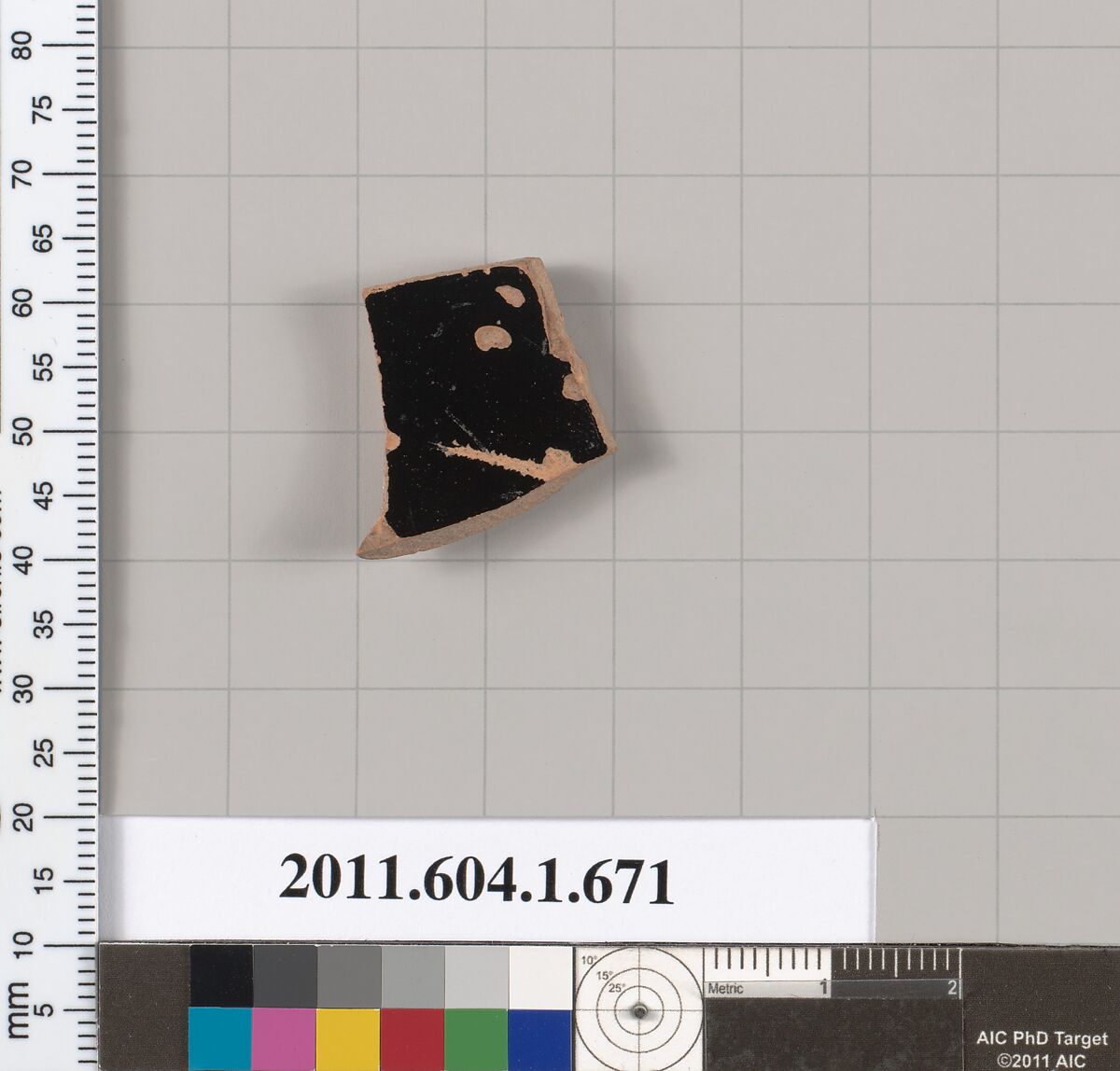 Terracotta fragment of a kylix (drinking cup), Terracotta, Greek, Attic
