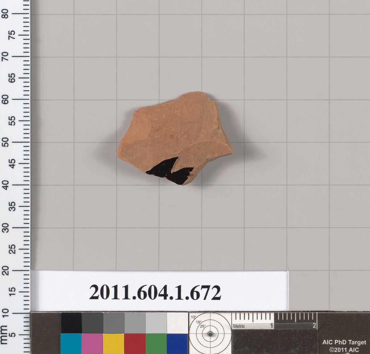 Terracotta fragment of a kylix (drinking cup), Terracotta, Greek, Attic