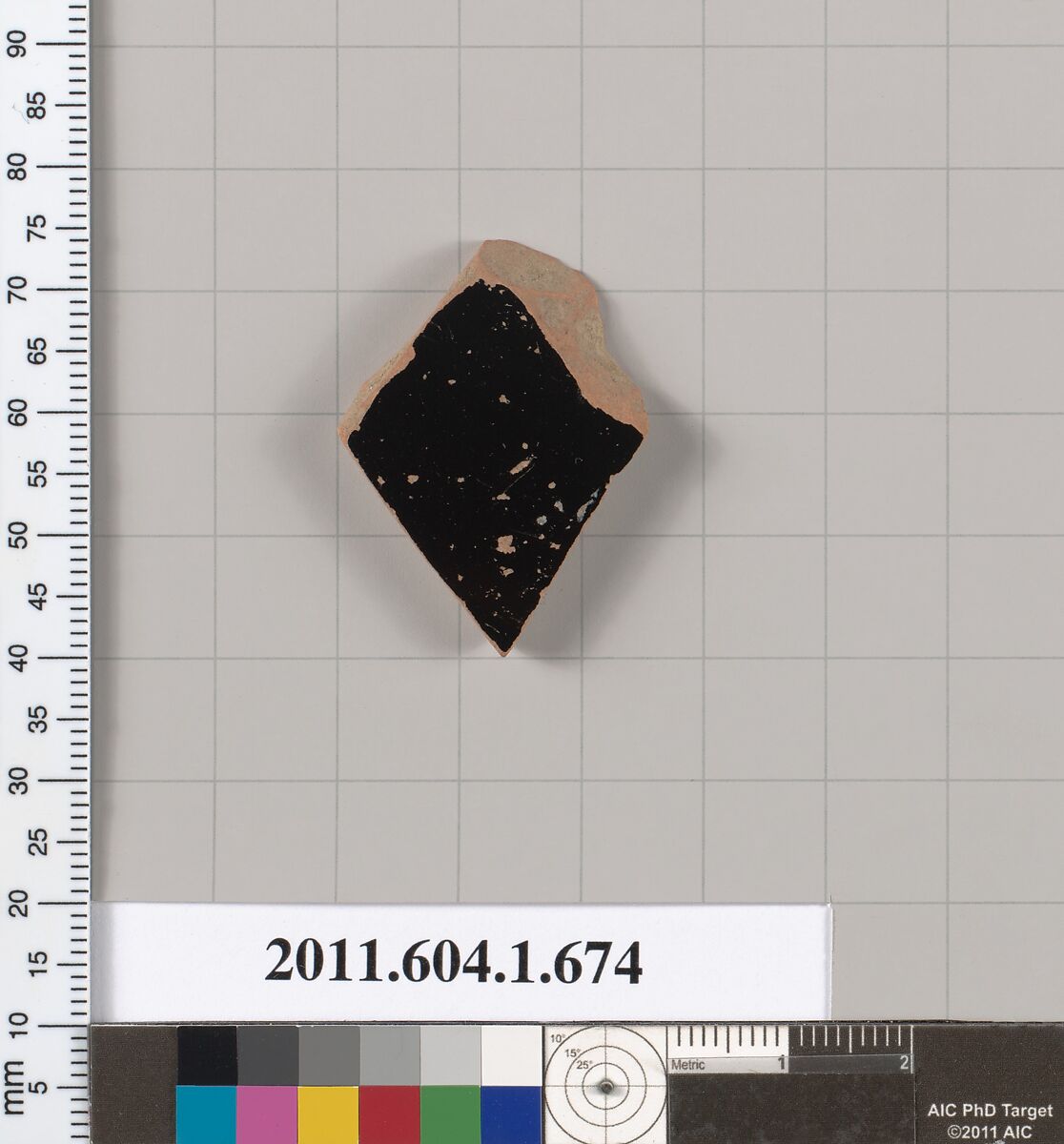 Terracotta fragment of a kylix (drinking cup), Terracotta, Greek, Attic