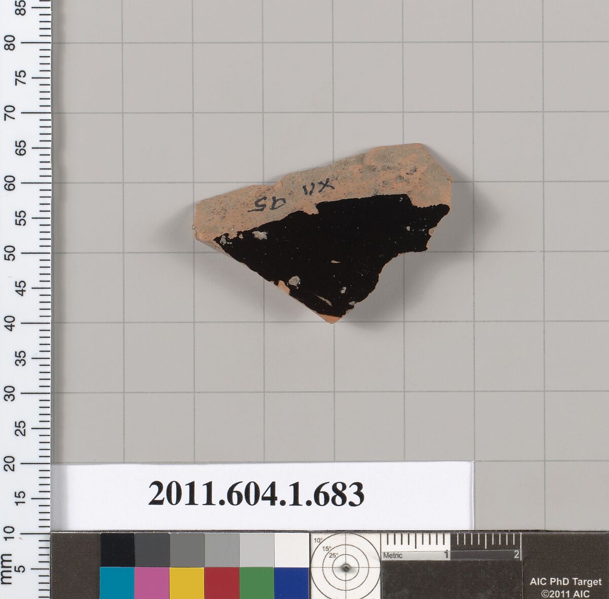 Terracotta fragment of a kylix (drinking cup), Terracotta, Greek, Attic