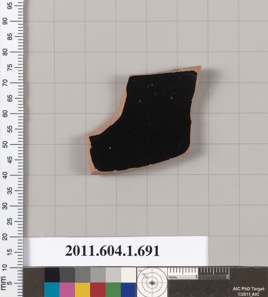 Terracotta fragment of a kylix (drinking cup), Terracotta, Greek, Attic