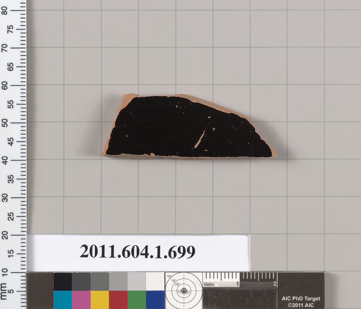 Terracotta fragment of a kylix (drinking cup), Terracotta, Greek, Attic