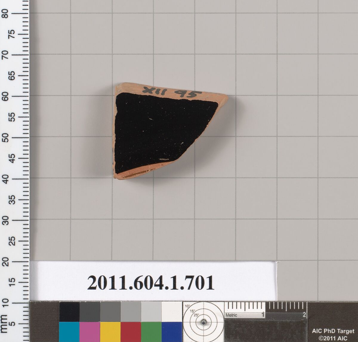 Terracotta fragment of a kylix (drinking cup), Terracotta, Greek, Attic