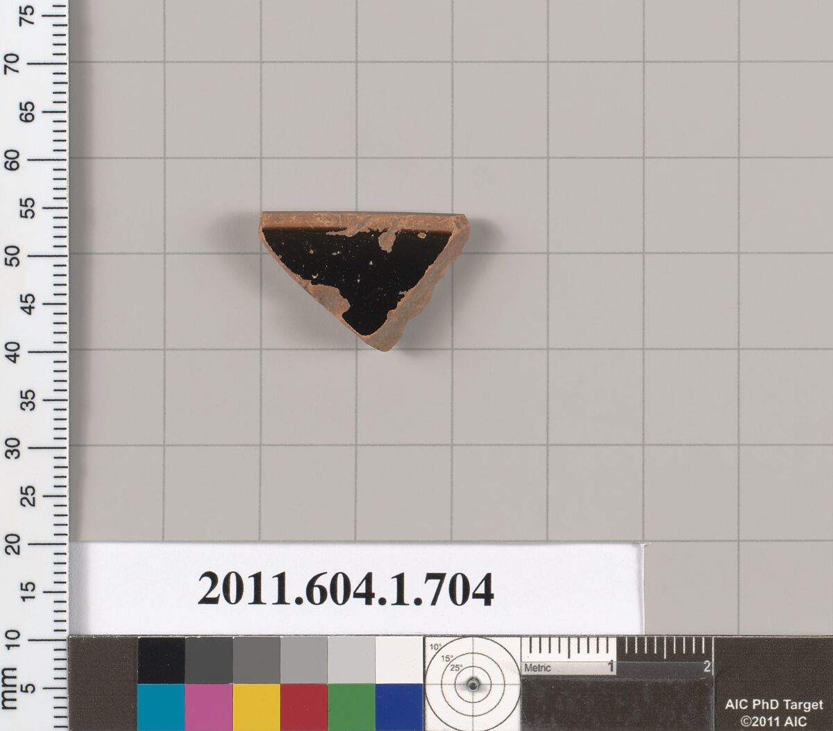 Terracotta rim fragment of a kylix (drinking cup), Terracotta, Greek, Attic