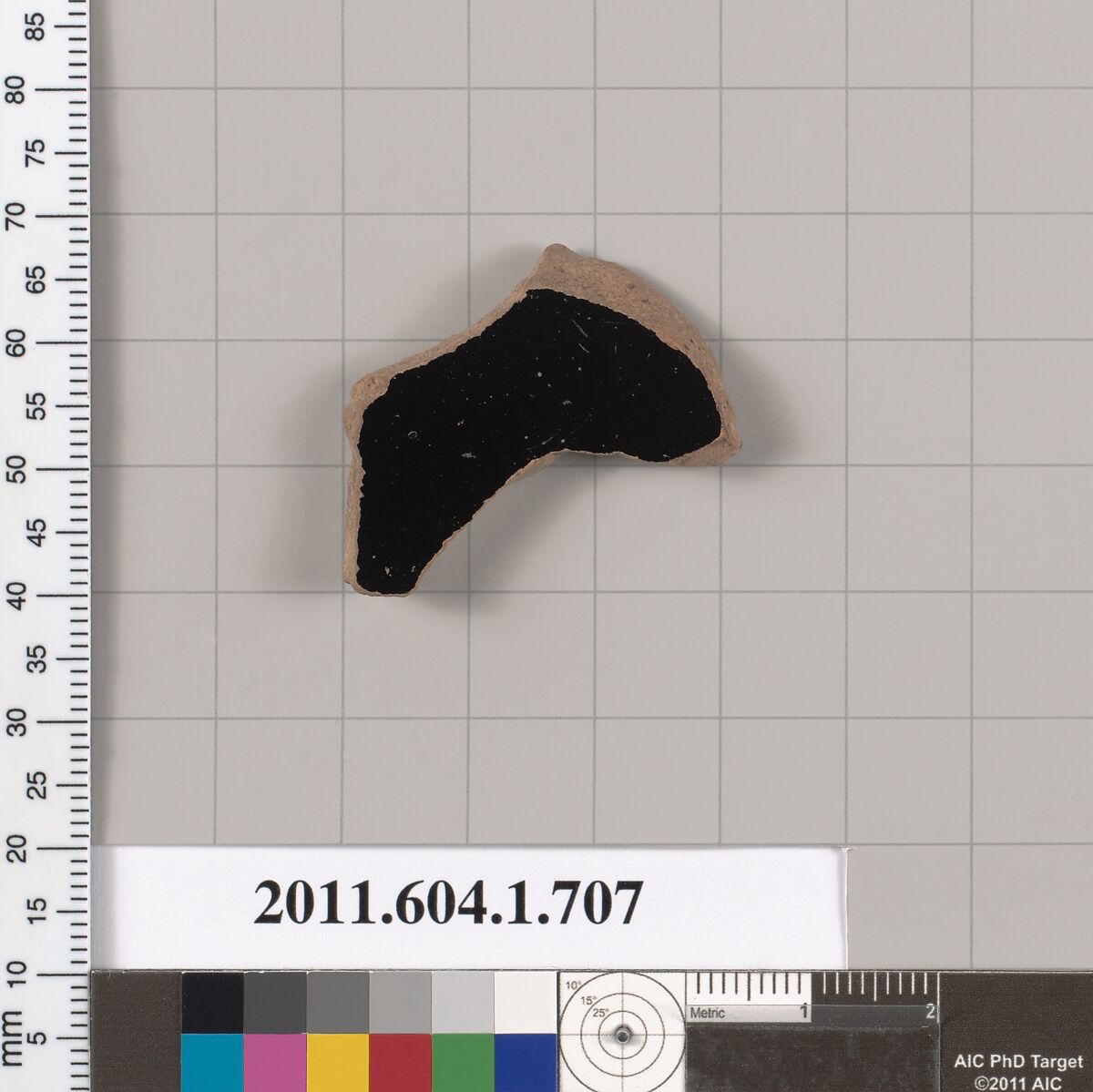 Terracotta fragment of a kylix (drinking cup), Terracotta, Greek, Attic