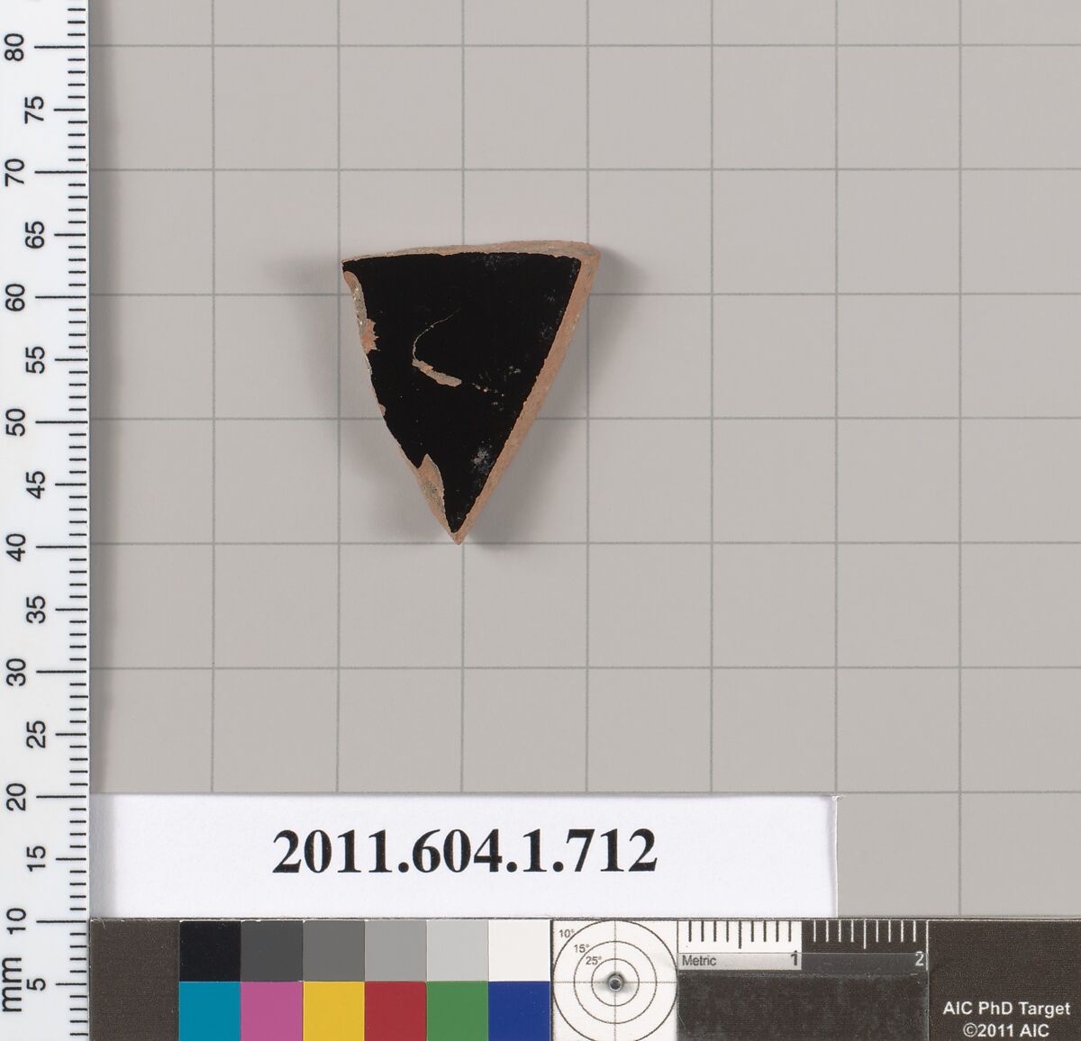 Terracotta fragment of a kylix (drinking cup), Terracotta, Greek, Attic