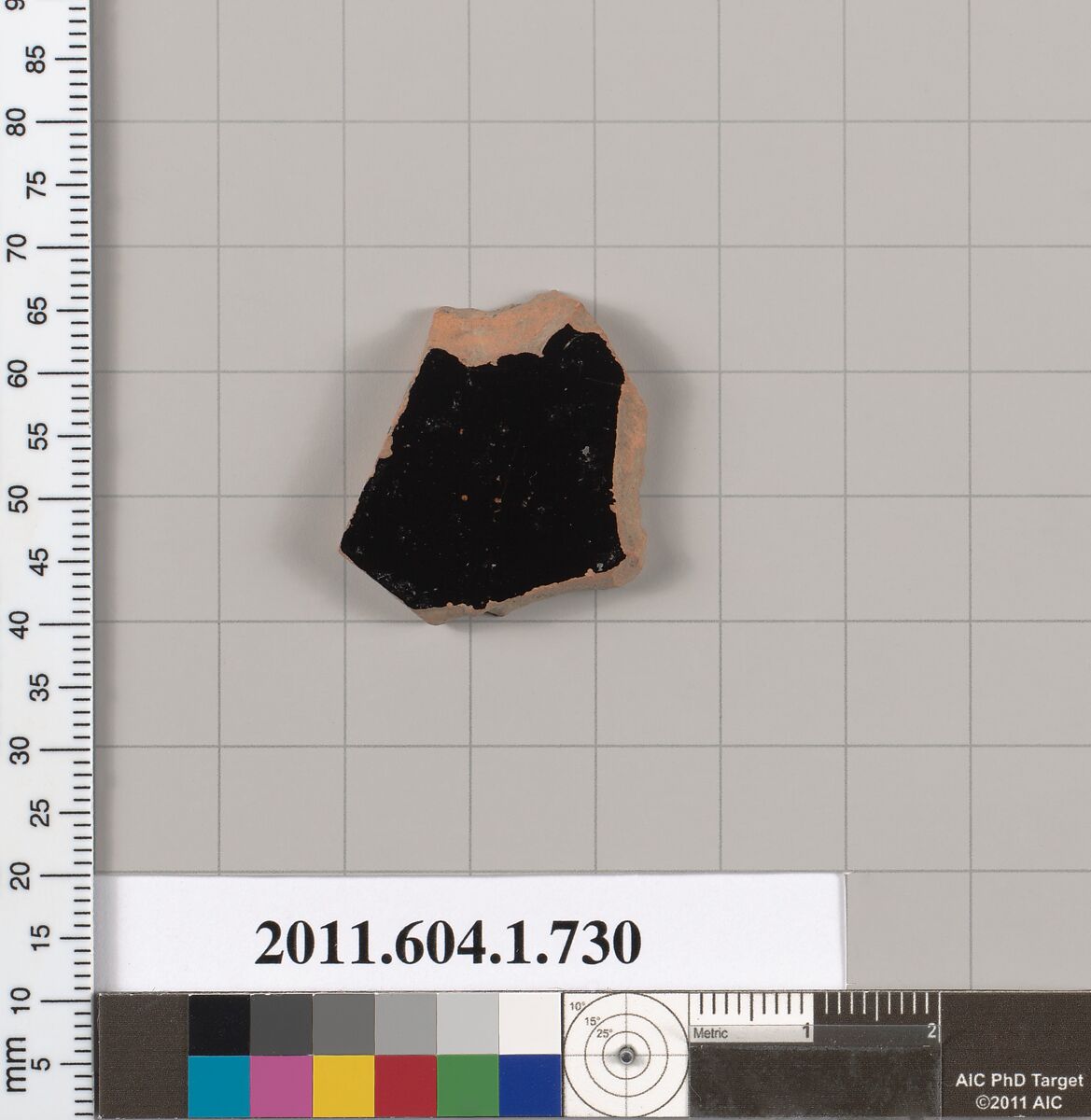 Terracotta fragment of a kylix (drinking cup), Terracotta, Greek, Attic