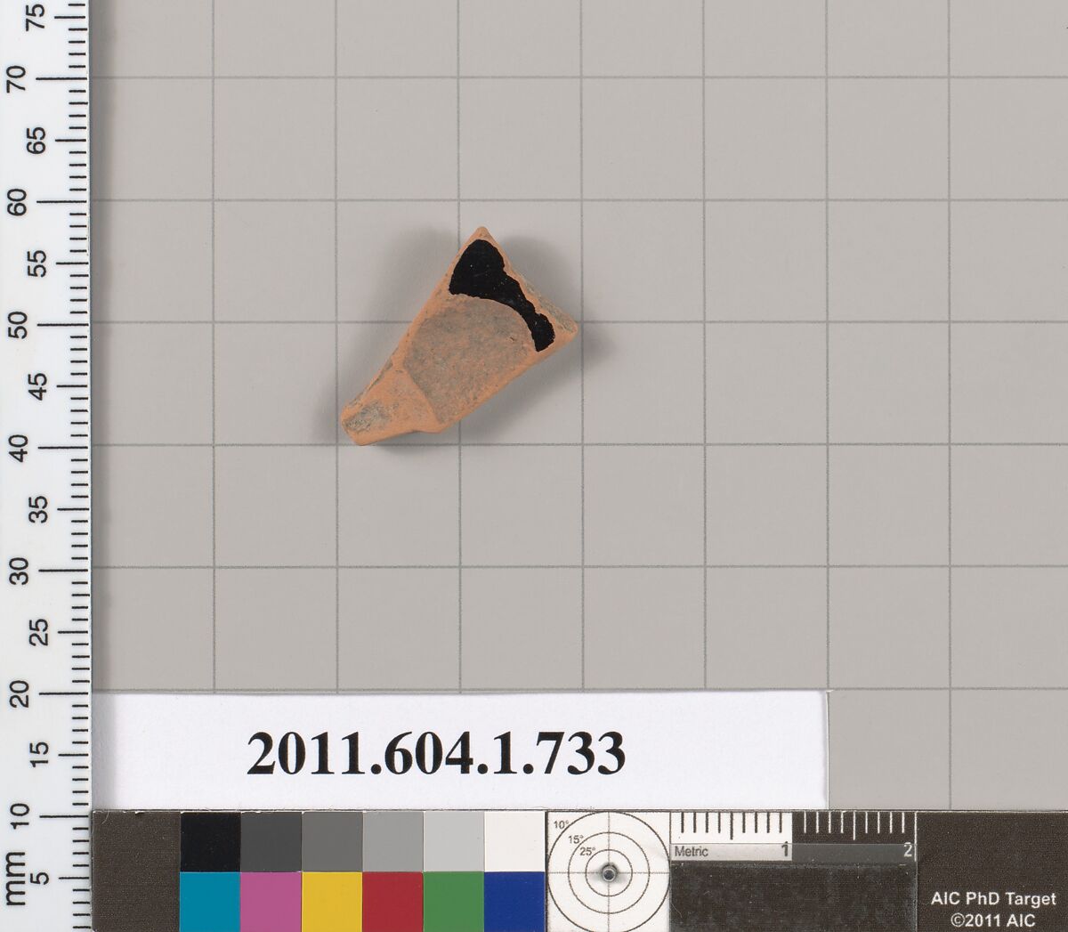 Terracotta fragment of a kylix (drinking cup), Terracotta, Greek, Attic