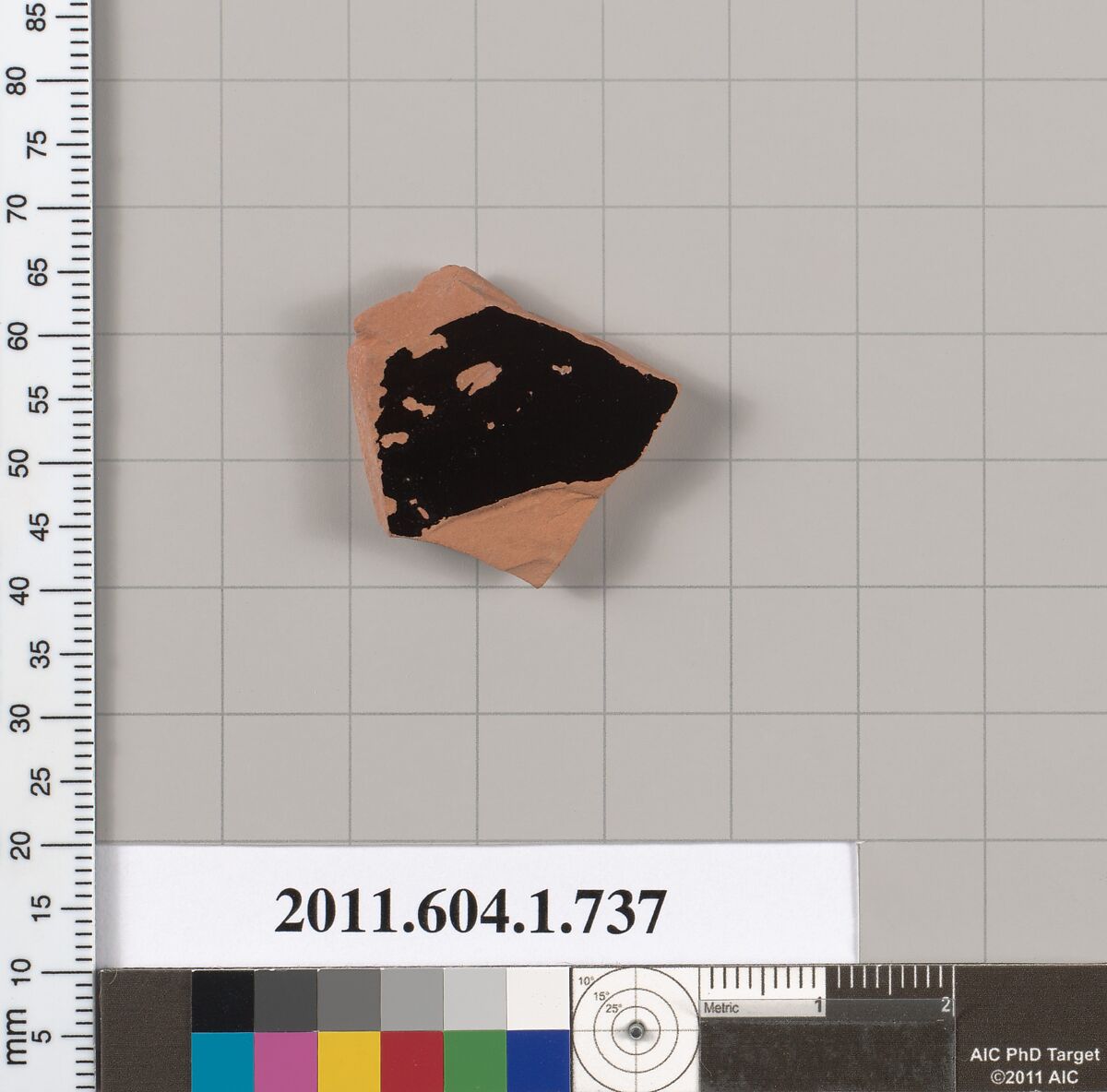 Terracotta fragment of a kylix (drinking cup), Terracotta, Greek, Attic