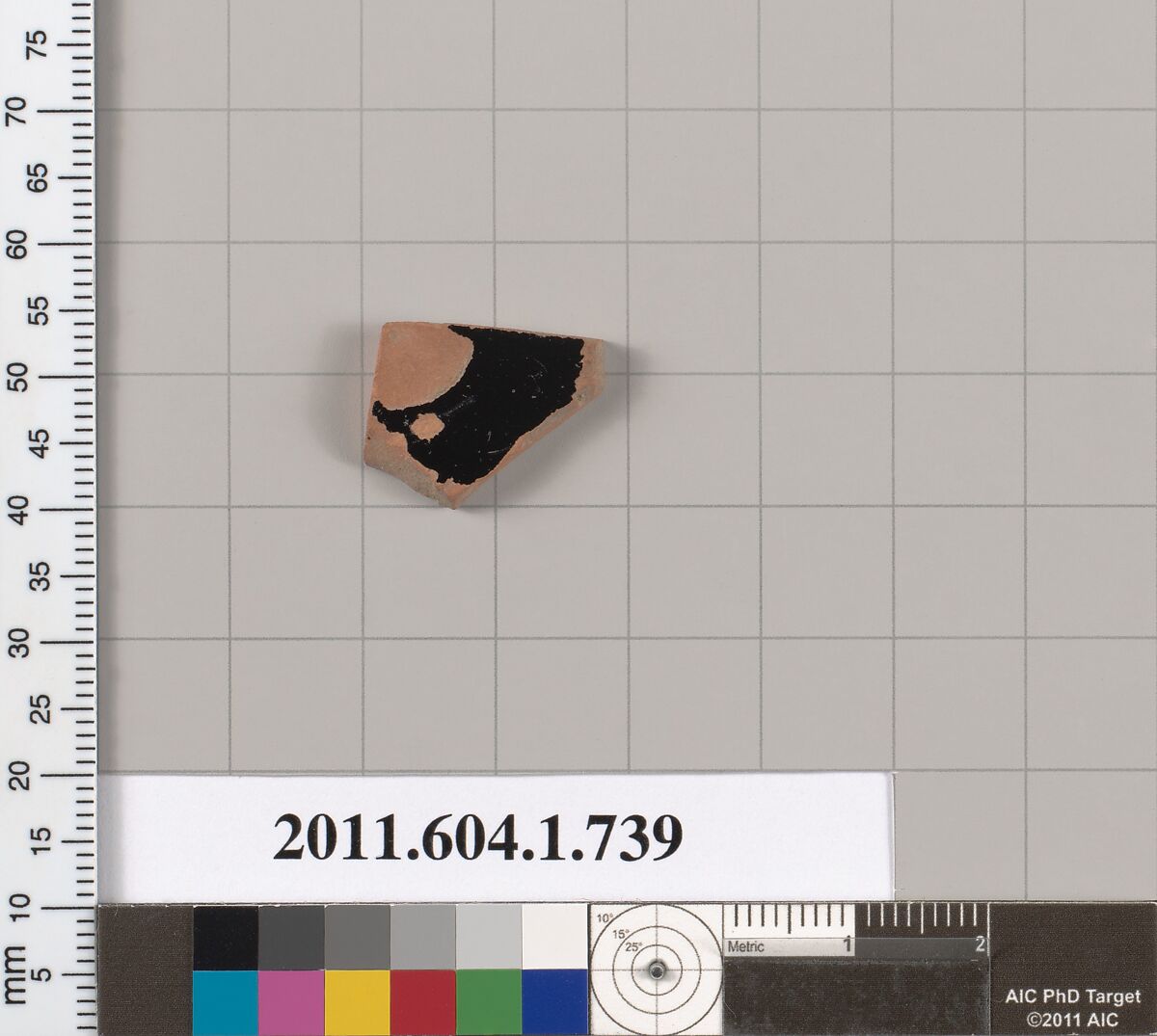 Terracotta fragment of a kylix (drinking cup), Terracotta, Greek, Attic