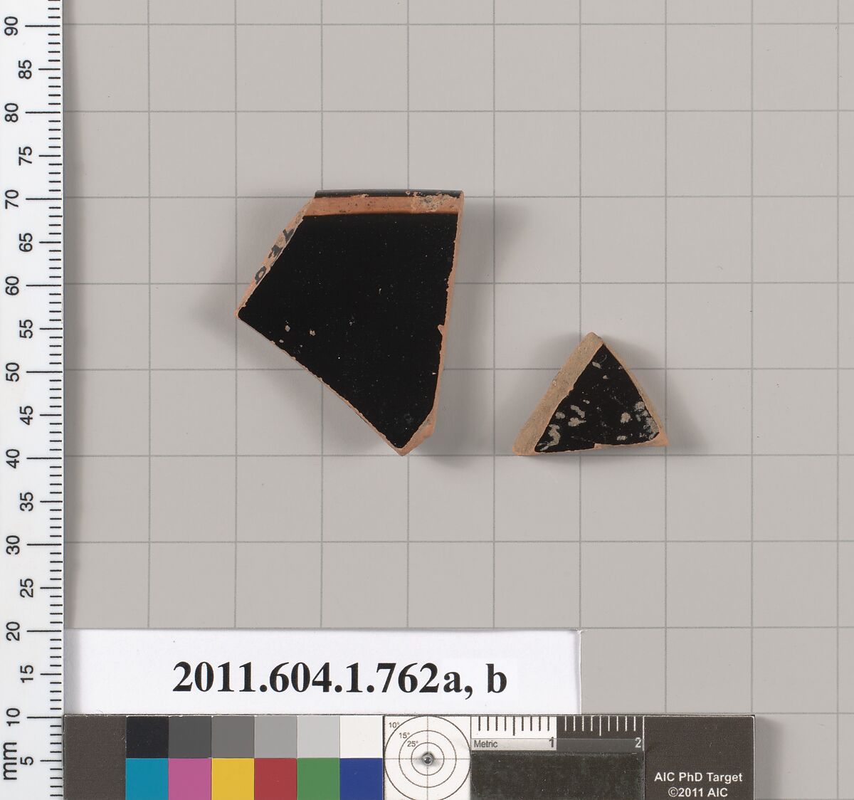 Terracotta fragments of kylikes (drinking cups), Terracotta, Greek, Attic